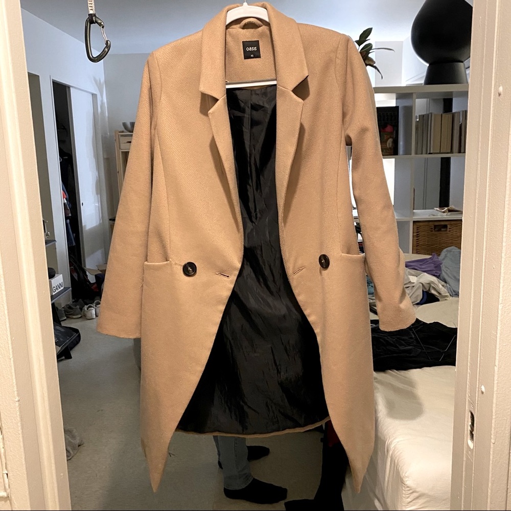 Camel coat from Oasis